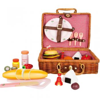 2848 Picnic basket Snack, large wicker basket with food