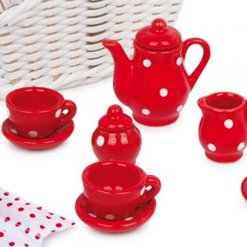 5315-Tina picnic basket, ceramic tea service, porcelain