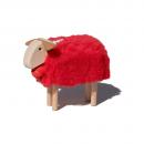Mini Schaf - rotes Schäfchen mit rote Schelle, 7 cm
